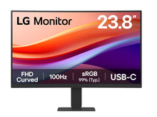 Load image into Gallery viewer, LG 24U421A-B.AEKQ 23.8" VA Full HD 100Hz USB-C Curved Monitor