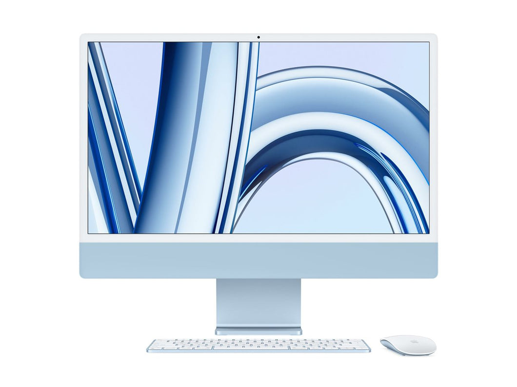 Apple iMac Apple MQRR3B/A M 59.7 cm (23.5') 4480 x 2520 pixels 8 GB 512 GB SSD All-in-One PC macOS Sonoma Wi-Fi 6E (802.11ax) Blue