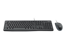 Load image into Gallery viewer, Logitech Desktop 920-002552 MK120 keyboard Mouse included USB QWERTY English Black
