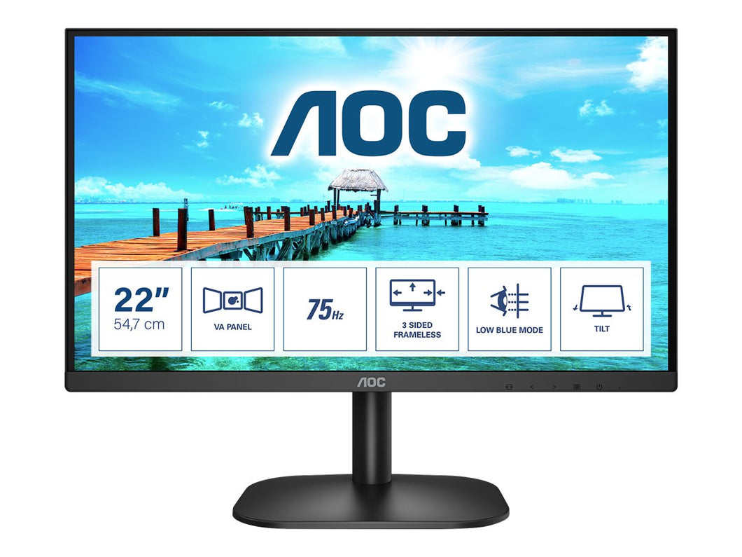 AOC B2 22B2H/EU LED display 54.6 cm 21.5IN 1920 x 1080 pixels Full HD Black