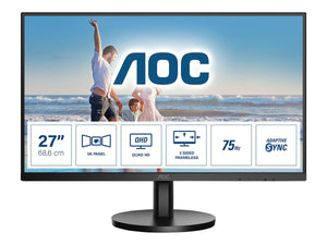 AOC Q27B3MA LED display 68.6 cm 27IN 2560 x 1440 pixels Quad HD Black