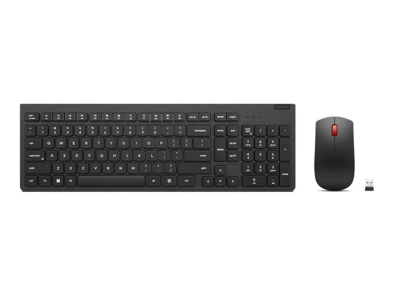 Lenovo Essential Wireless Combo Gen 2 - Keyboard and mouse set - wireless - 2.4 GHz - QWERTY - UK - black 4X31N50745