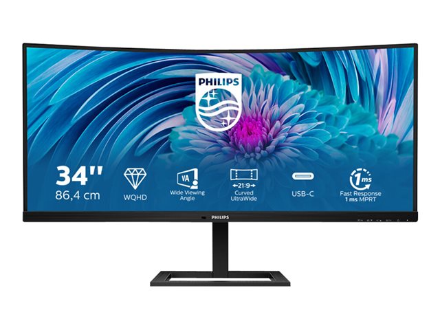 Philips E Line 346E2CUAE/00 86.4 cm 34IN 3440 x 1440 pixels Wide Quad HD+ LCD Black