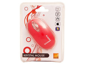 Urban Factory Cristal Mouse Optical USB 2.0, 800dpi, Internal Light, Red BDM05UF