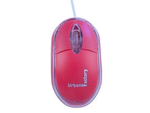 Load image into Gallery viewer, Urban Factory Cristal Mouse Optical USB 2.0, 800dpi, Internal Light, Red BDM05UF
